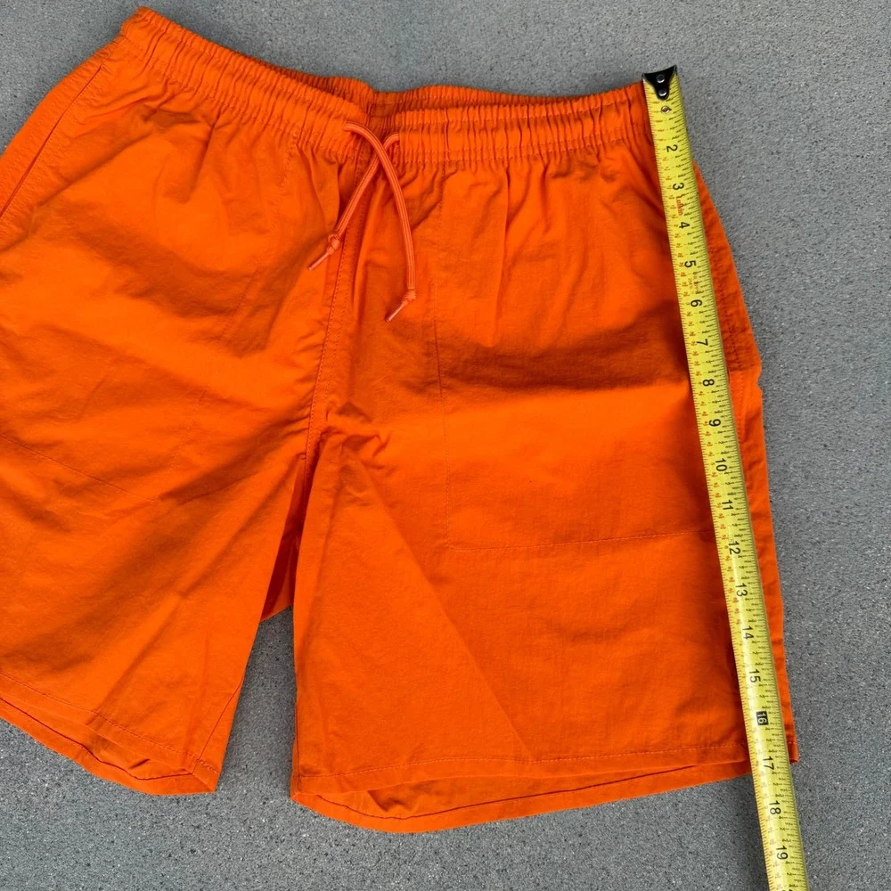 HUF Orange Shorts‎ Mens Size S Elastic Waist Drawstring Pockets